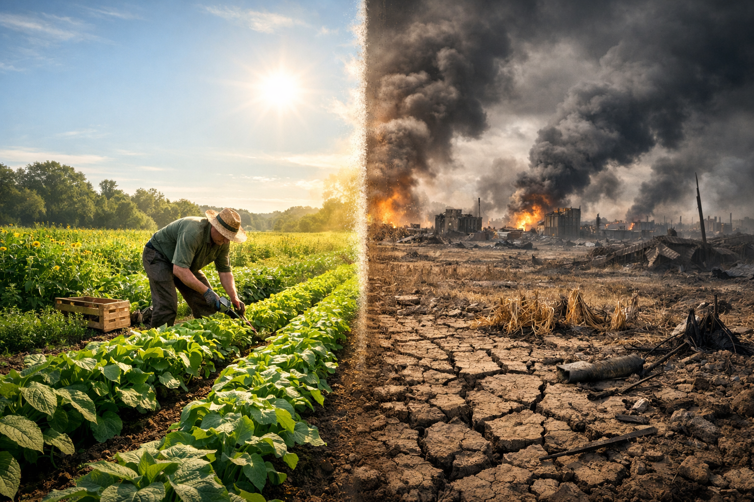 How war affects agriculture globally